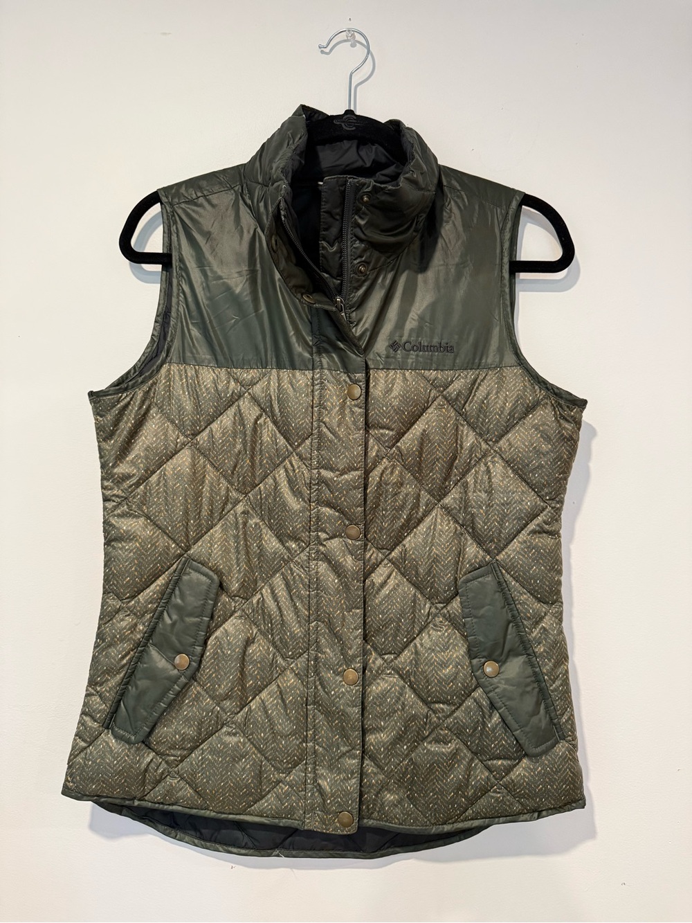 Columbia Rio Dulce Insulated Vest Womens Small Outdoor Hiking Vest Olive Green